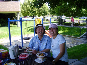 Aunt Jin prepared lunchbox for us, Salt Lake City